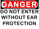 Ear Protection Warning Sign Template