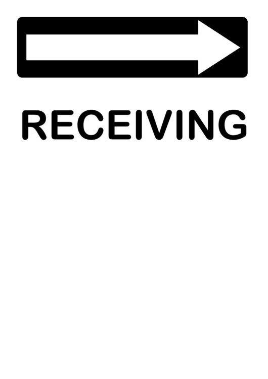 Receiving Sign Printable pdf