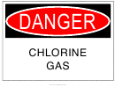 Chlorine Gas Warning Sign Template
