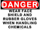 Face Shield And Rubber Gloves