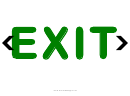 Exit Green On White With Arrows