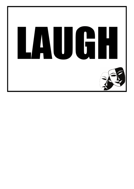 Laugh Sign Template Printable pdf