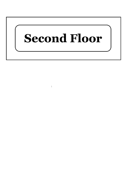 Second Floor Sign Printable pdf