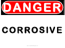 Corrosive Warning Sign Template