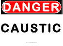 Caustic Warning Sign Template