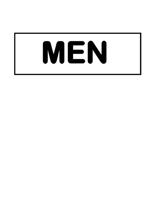 Men Warning Sign Template Printable pdf