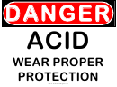 Acid Wear Protection Warning Sign Template