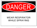 Wear Respirator Warning Sign Template