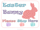 Easter Bunny Please Stop Sign Template