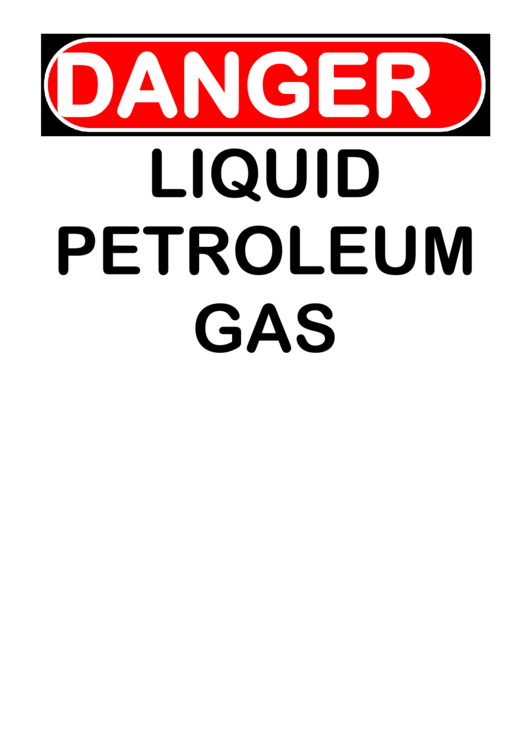 Liquid Petroleum Gas Warning Sign Template Printable pdf