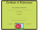 Algebra Ii Achievement Certificate (green)