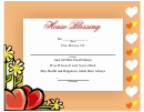 House Blessing Certificate Template - Hearts