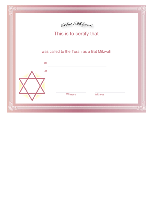 Bar Mitzvah Certificates Printable Printable Word Searches