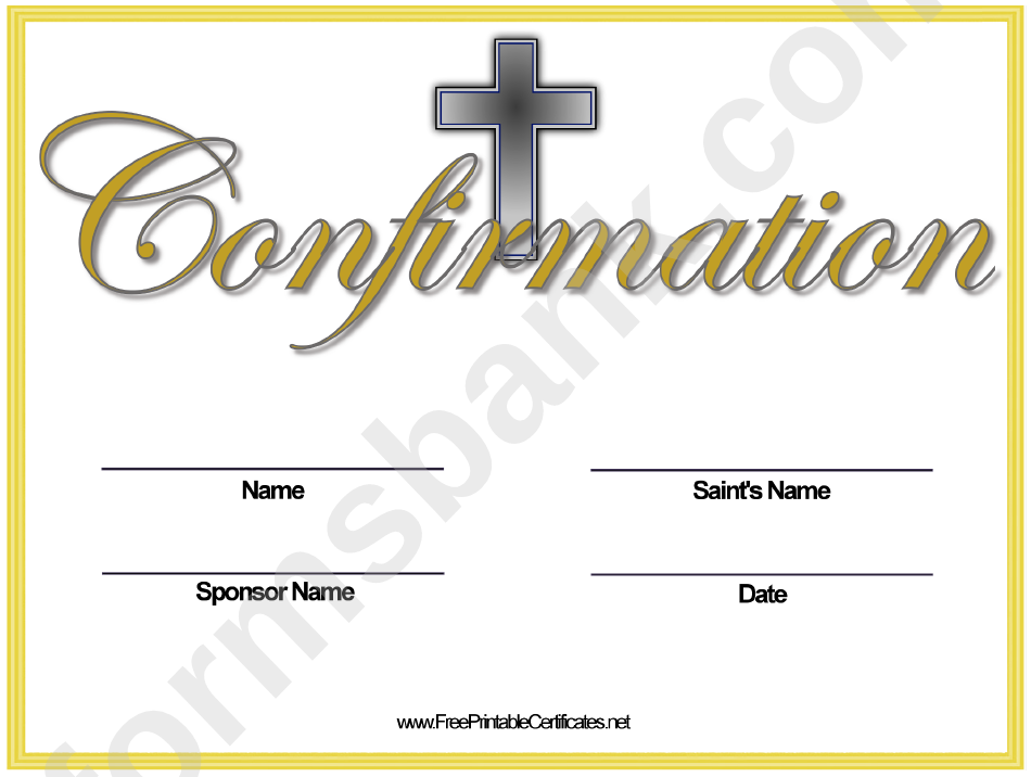 Confirmation Name Change Certificate