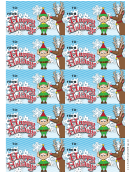 Happy Holidays Gift Tag Template - Reindeer