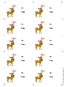 Reindeer Gift Tag Template