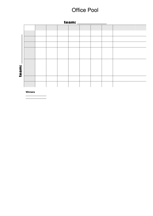 Office Pool Sheets Printable pdf