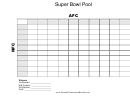Super Bowl Pool Template Grid - 10 By 10