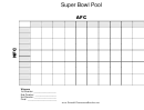 Super Bowl Pool Template Grid - 10 By 5