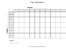 50 Square The Masters Grid Tournament Bracket Template