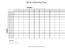 100 Square Mlb Opening Day Grid Tournament Bracket Template