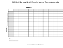 100 Square Ncaa Basketball Conference Tournament Bracket Template