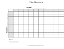 100 Square The Masters Grid Tournament Bracket Template