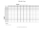 100 Square World Cup Grid Tournament Bracket Template