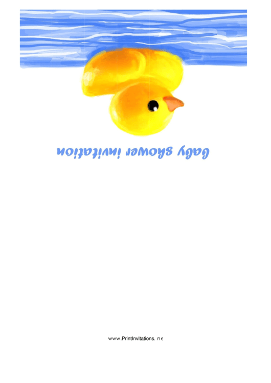 Baby Shower Invitation - Rubber Duck Printable pdf