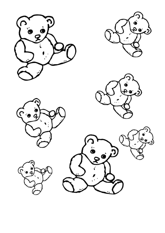Small Teddy Bear Templates Printable pdf