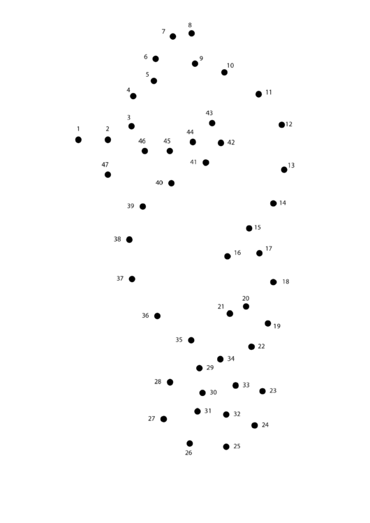 Sea Horse Dot-To-Dot Sheet printable pdf download