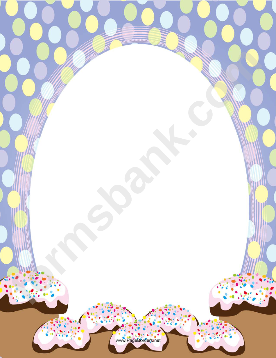 Easter Frosted Treats Page Border Templates