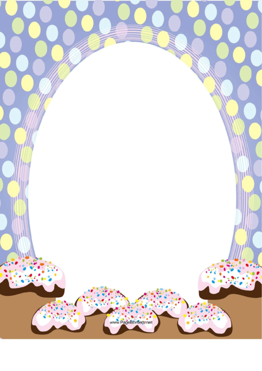Easter Frosted Treats Page Border Templates
