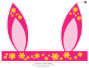 Flower Pattern Easter Bunny Ears Template