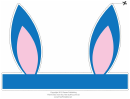 Blue Easter Bunny Ears Template