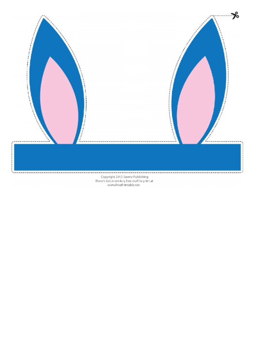 Blue Easter Bunny Ears Template Printable pdf