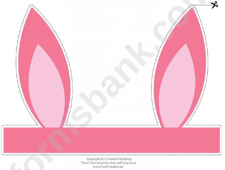 Pink Easter Bunny Ears Template