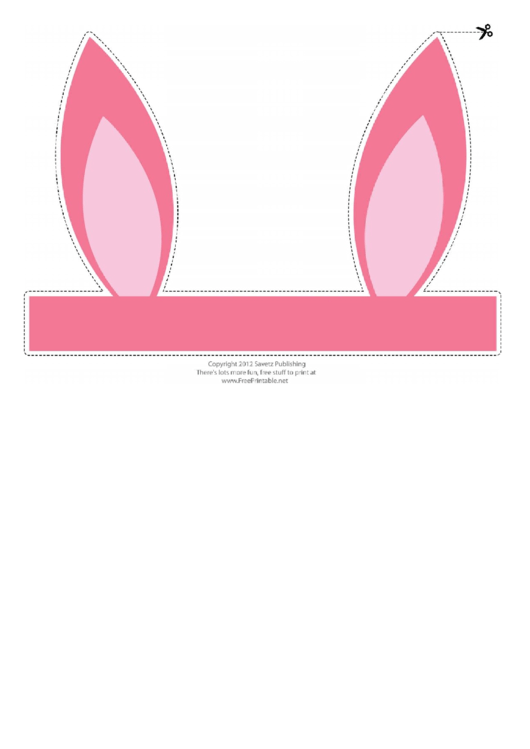Pink Easter Bunny Ears Template printable pdf download