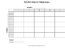 Ncaa March Madness Tournament Bracket Template