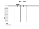 25 Square French Open Grid Tournament Bracket Template