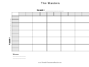 25 Square The Masters Tournament Bracket Template