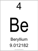 Element 004 - Beryllium