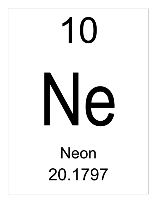 Element 010 - Neon Printable pdf