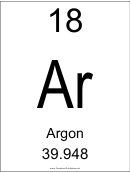 Element 018 - Argon