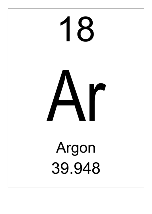 Element 018 - Argon Printable pdf