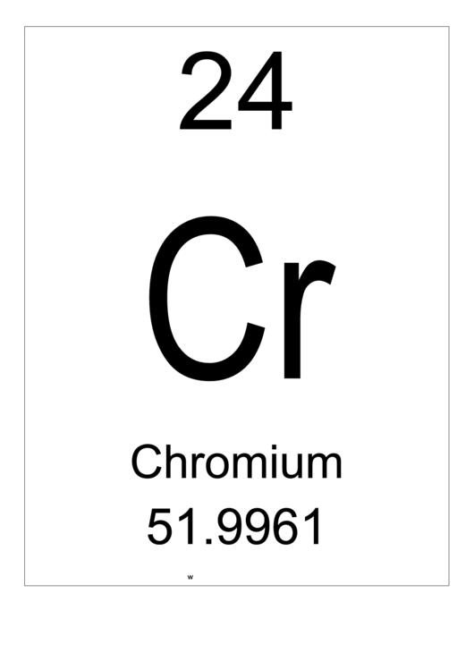 Element 024 - Chromium Printable pdf