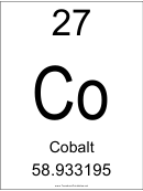 Element 027 - Cobalt