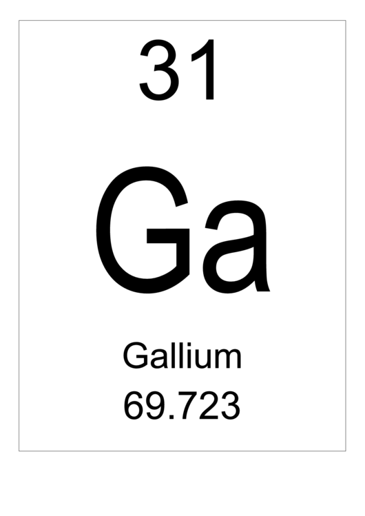 Element 031 - Gallium Printable pdf
