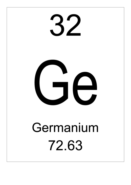 Element 032 - Germanium Printable pdf