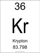 Element 036 - Krypton